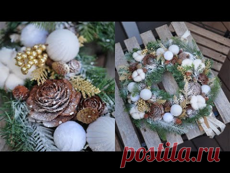 DIY wreath of the DOOR / Процесс сборки венка на дверь и как я его испортила / DIY TSVORIC