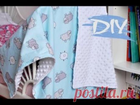 DIY КАК СШИТЬ ДЕТСКИЙ ПЛЕД ИЗ ПЛЮША МИНКИ ✂️ КАК ШИТЬ ПЛЮШ MINKY