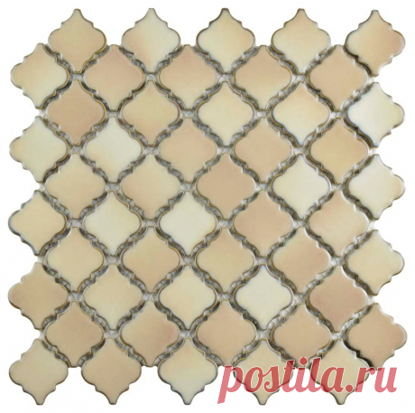 SomerTile Hudson Tangier Mosaic Floor/Wall Tile, Truffle, Sample - Mediterranean - Mosaic Tile - by SomerTile