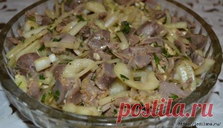 Маринованные куриные желудочки в соевом соусе