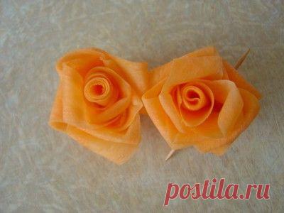 УКРАШЕНИЕ БЛЮД. РОЗОЧКИ ИЗ ОВОЩЕЙ! МАСТЕР-КЛАСС