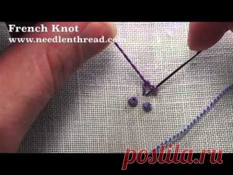 French Knots Приемы объемной вышивки