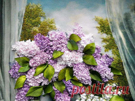 Вышивка лентами для начинающих пошагово