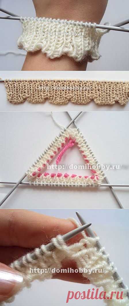 Волнистый край спицами