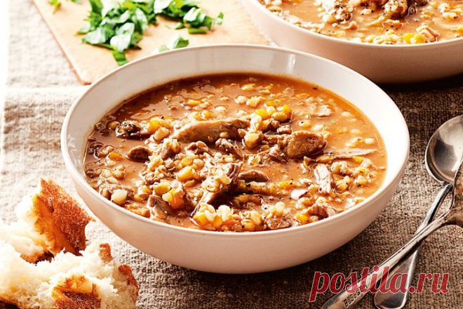 Moroccan lamb shank and lentil soup