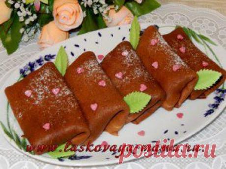 Шоколадные блины рецепт