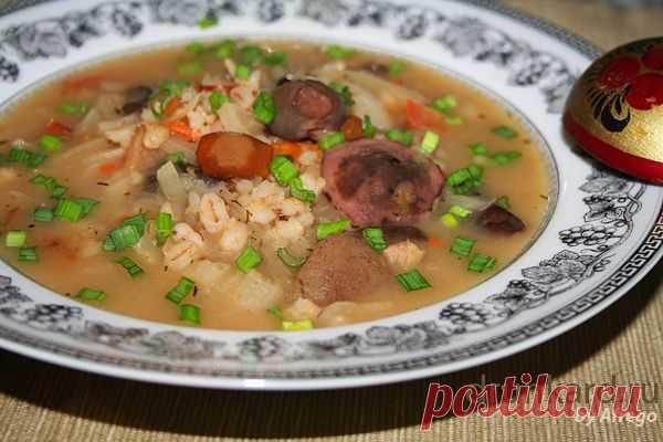 Уральские щи с грибами и перловкой