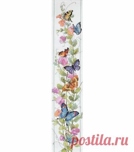 (640) Janlynn Counted Cross Stitch Kit Butterfly Bell Pull