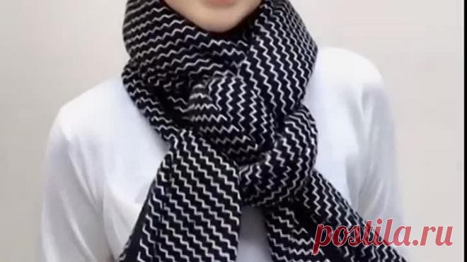 Учимся завязывать теплые шарфики