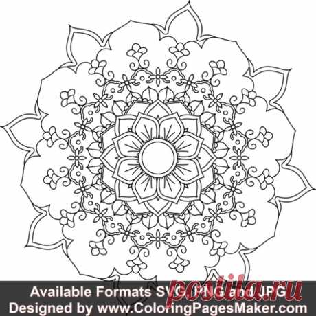 SVG Mandala Art #179 &amp;#8211; ColoringPagesMaker