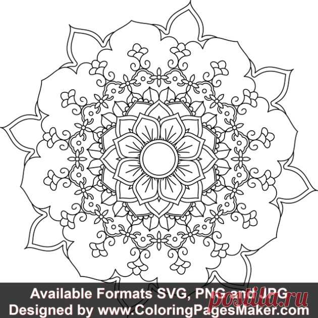 SVG Mandala Art #179 &#8211; ColoringPagesMaker