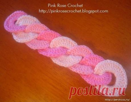 Роза-радуга связанная крючком - подробный мастер-класс