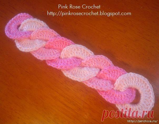 Роза-радуга связанная крючком - подробный мастер-класс