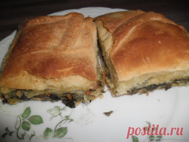 Деревенское тесто Филло и Хортопита (травянной пирог) • Греческая кухня