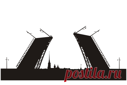 наклейка на стену вид Петербурга Дворцовый мост