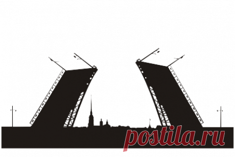 наклейка на стену вид Петербурга Дворцовый мост