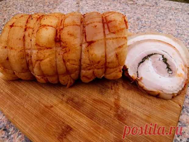 Грудинка с зеленью - это лучше колбасы⁠⁠ - Будет вкусно - Социальная сеть 