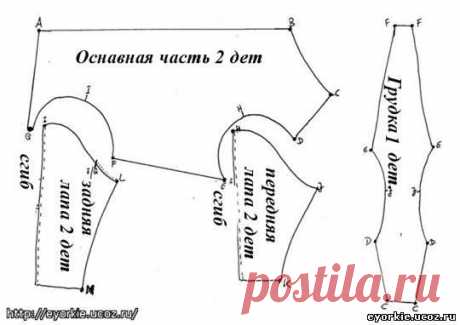 Выкройки одежды для собак - Форум НАШИ ЙОРКИ И ИХ ДРУЗЬЯ
