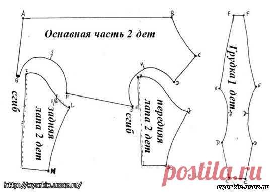 Выкройки одежды для собак - Форум НАШИ ЙОРКИ И ИХ ДРУЗЬЯ