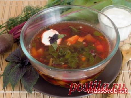 Борщ из свекольной ботвы