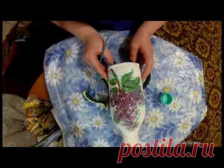 Как превратить обычную бутылку в красивую вазу || Своими руками