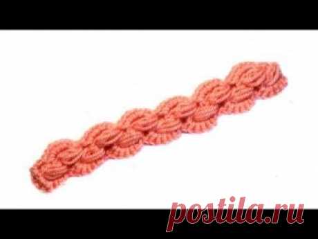 . Вариант тесьмы с пышными столбиками. Видео МК - Вязание - Страна Мам