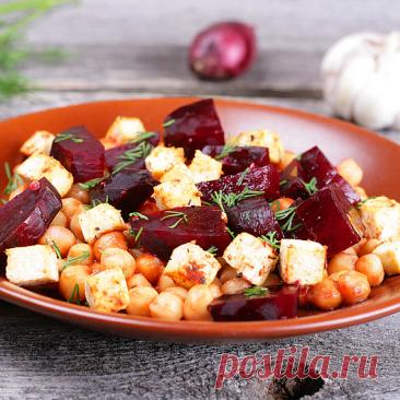 Салат с нутом и запеченным тофу | Пошаговый рецепт с фото - Агро-Альянс | Мир круп