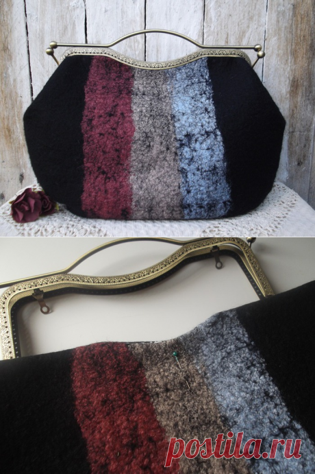 Пришиваем правильно фермуар к сумочке-косметичке