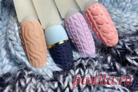 "Вязаный" маникюр: красивые и уютные варианты зимнего дизайна ногтей