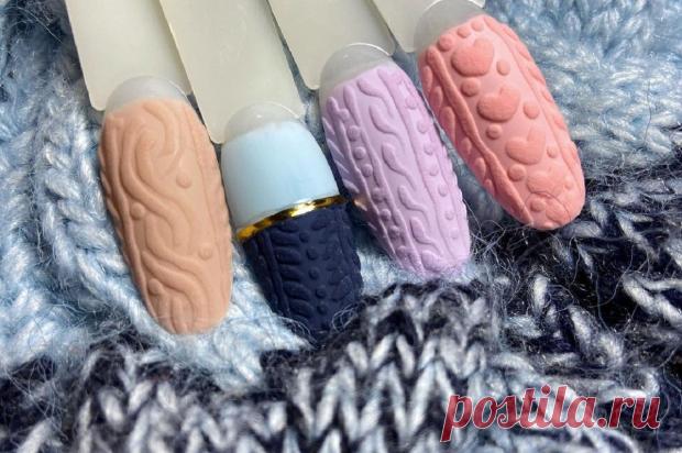 "Вязаный" маникюр: красивые и уютные варианты зимнего дизайна ногтей