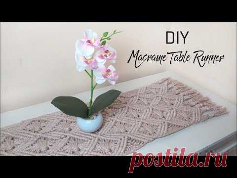 DIY Macrame Table Runner || Macrame Tablecloth || Taplak Meja Macrame - YouTube