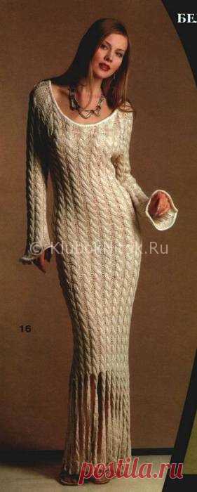 Длинное платье | Вязание для женщин | Вязание спицами и крючком. Схемы вязания.