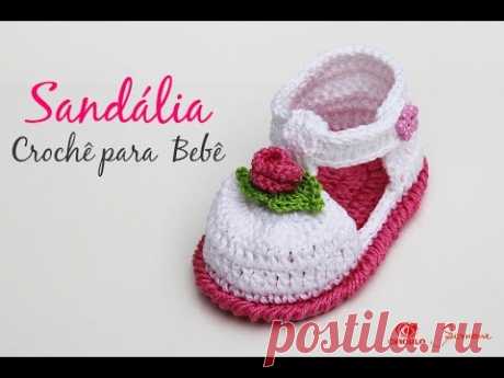 Sandália de Crochê para bebê - Simone Eleotério