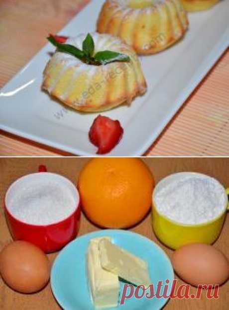 Кулинарный рецепт Апельсиновые капкейки с фото