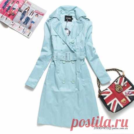 Плащ женский в конфетных тонах