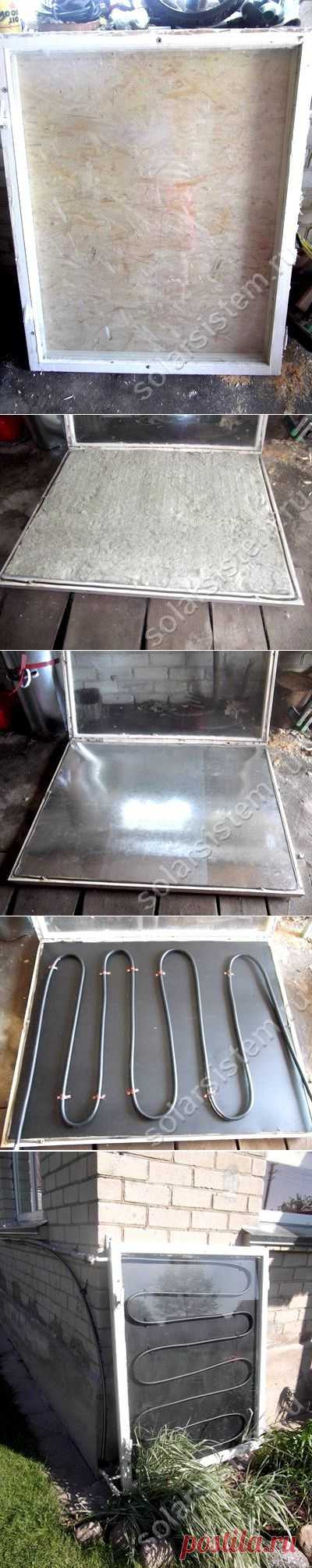 Солнечный коллектор из старой оконной рамы