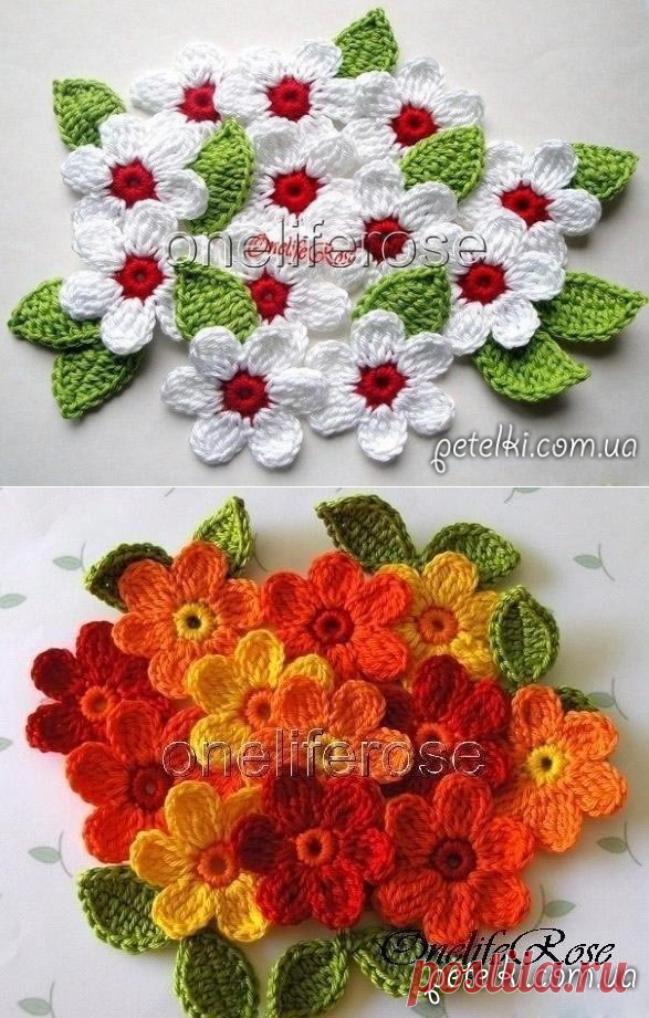 Декоративная цветочная салфетка. Схемы