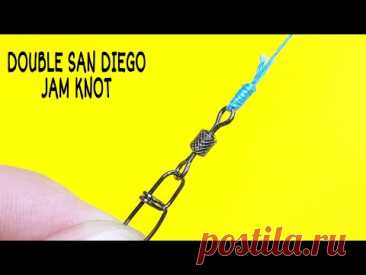 Как завязать самый прочный рыболовный узел! Double san diego jam knot - один из самых известных рыболовных узлов который используется для привязывания крючков вертлюгов и блёсен. Как привязать вертлюжок к основной леске - нужно знать обязательно, самые распространенные рыболовные узлы для привязывания вертлюжка являются обязательным элементом знания каждого, уважающего себя, рыболова. Прочность узла составляет 96%.