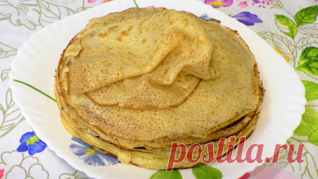 Обалденные Домашние Блины, Блинчики Вкусно и Быстро!  Тонкие Заварные Блины с дырочками на кефире!