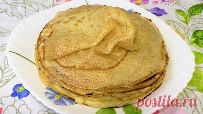Обалденные Домашние Блины, Блинчики Вкусно и Быстро!  Тонкие Заварные Блины с дырочками на кефире!