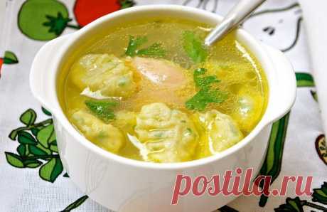 Клецки шпинатные с куриным бульоном рецепт от Тарелкиной