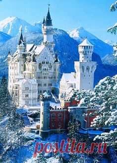 The real Cinderella's Castle. Neuschwanstein Castle, Bavaria, Germany.