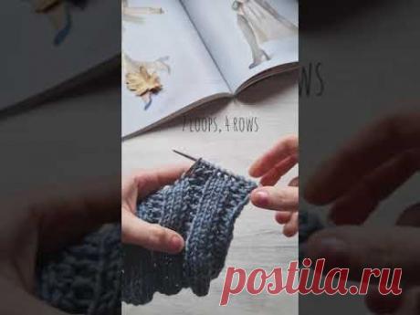 Рельефные пышные дорожки спицами❤️🧶knitting pattern.