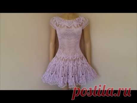 Kleid häkeln lila (1 / 2 )
