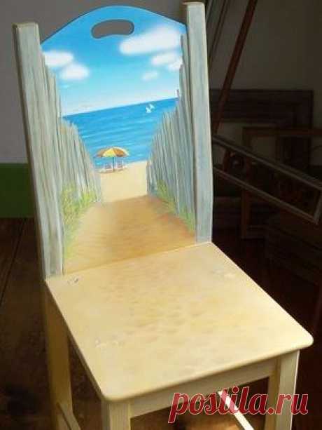 Декупаж и роспись старого стула. 70 идей