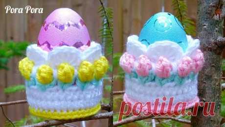 Crochet Easter Egg Holder I Crochet Easter Basket I Crochet Easter Decorations