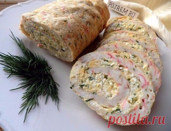 Рулет из крабовых палочек