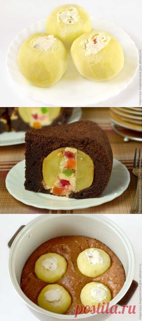 Шоколадный пирог с целыми яблоками / Рецепты с фото