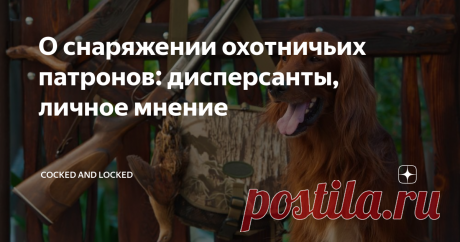 О снаряжении охотничьих патронов: дисперсанты, личное мнение Ну что ж, очередной сезон вчера закончился, и можно снова потратить время на общие разговоры на охотничью тему. В одном из предыдущих материалов на тему пыжей я уже, помнится, говорил, что эта тема еще длинная - ну так и продолжим ее.
Тем более что тема-то вполне актуальная. Далеко не всегда высокая кучность ружья в плюс - но, если на ружье чоки не сменные, а постоянные (что, кстати, само по себе