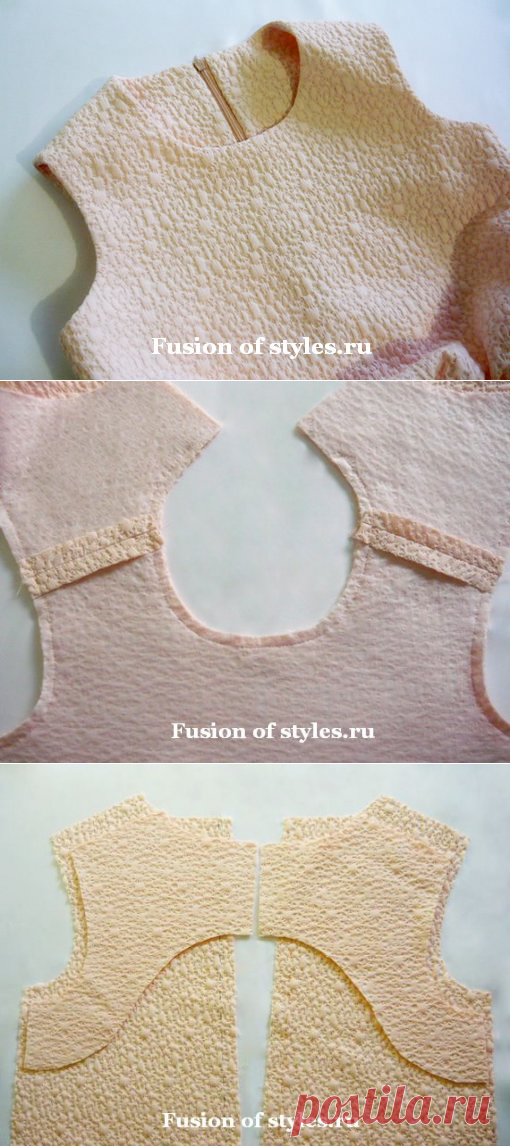 Обработка горловины и проймы цельнокроеной обтачкой | СЛИЯНИЕ СТИЛЕЙ